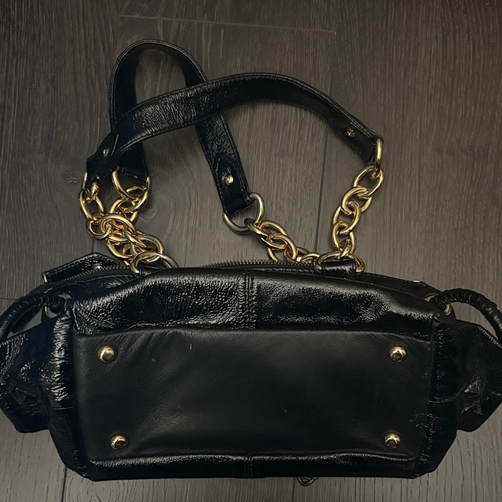 BCBGMaxAzria Black Tote with Gold Accents